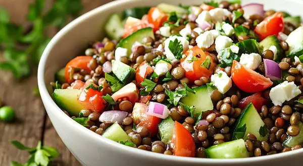 Salade de lentilles froides : recette facile, bienfaits & variations
