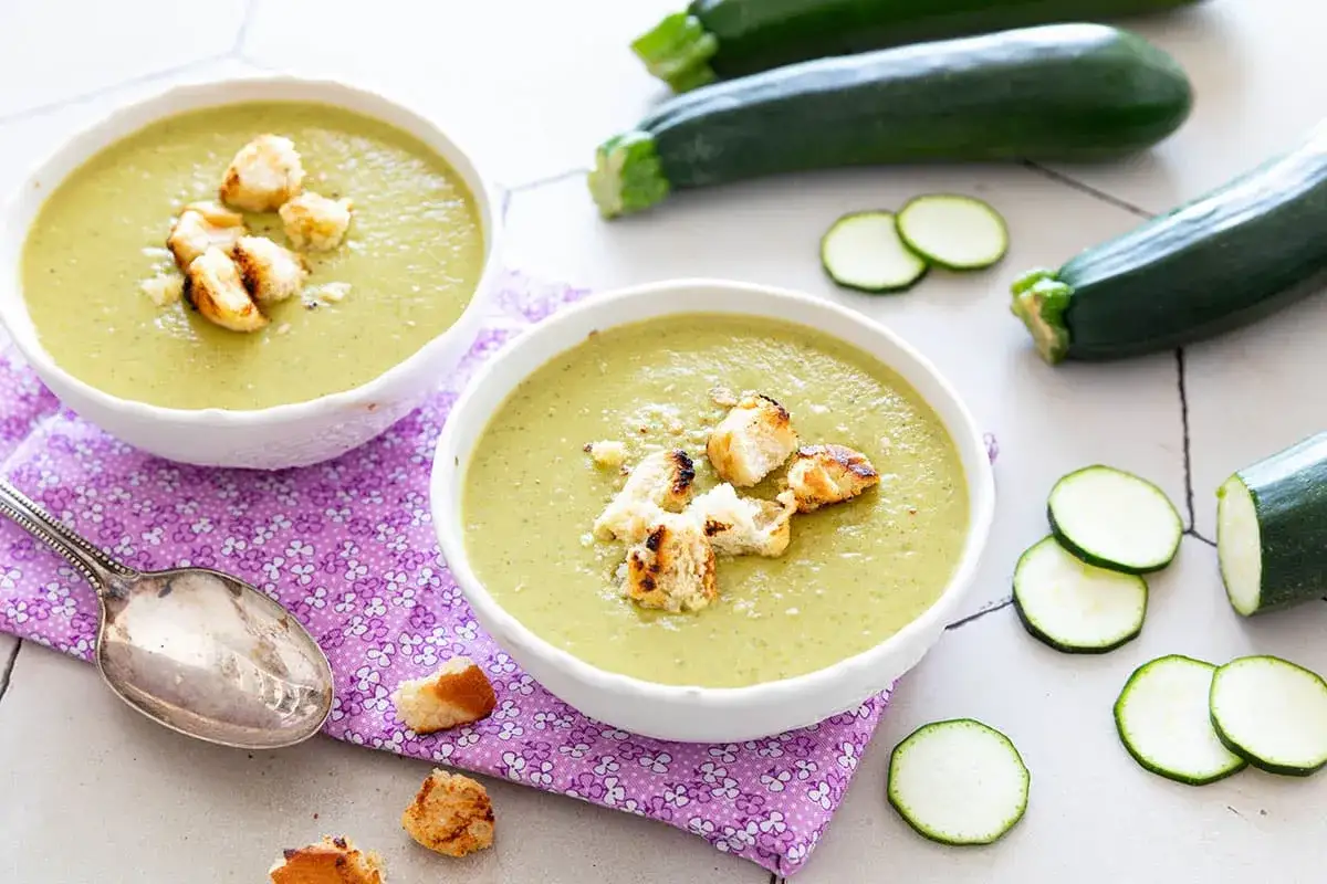 Soupe courgette Kiri ingr&eacute;dients