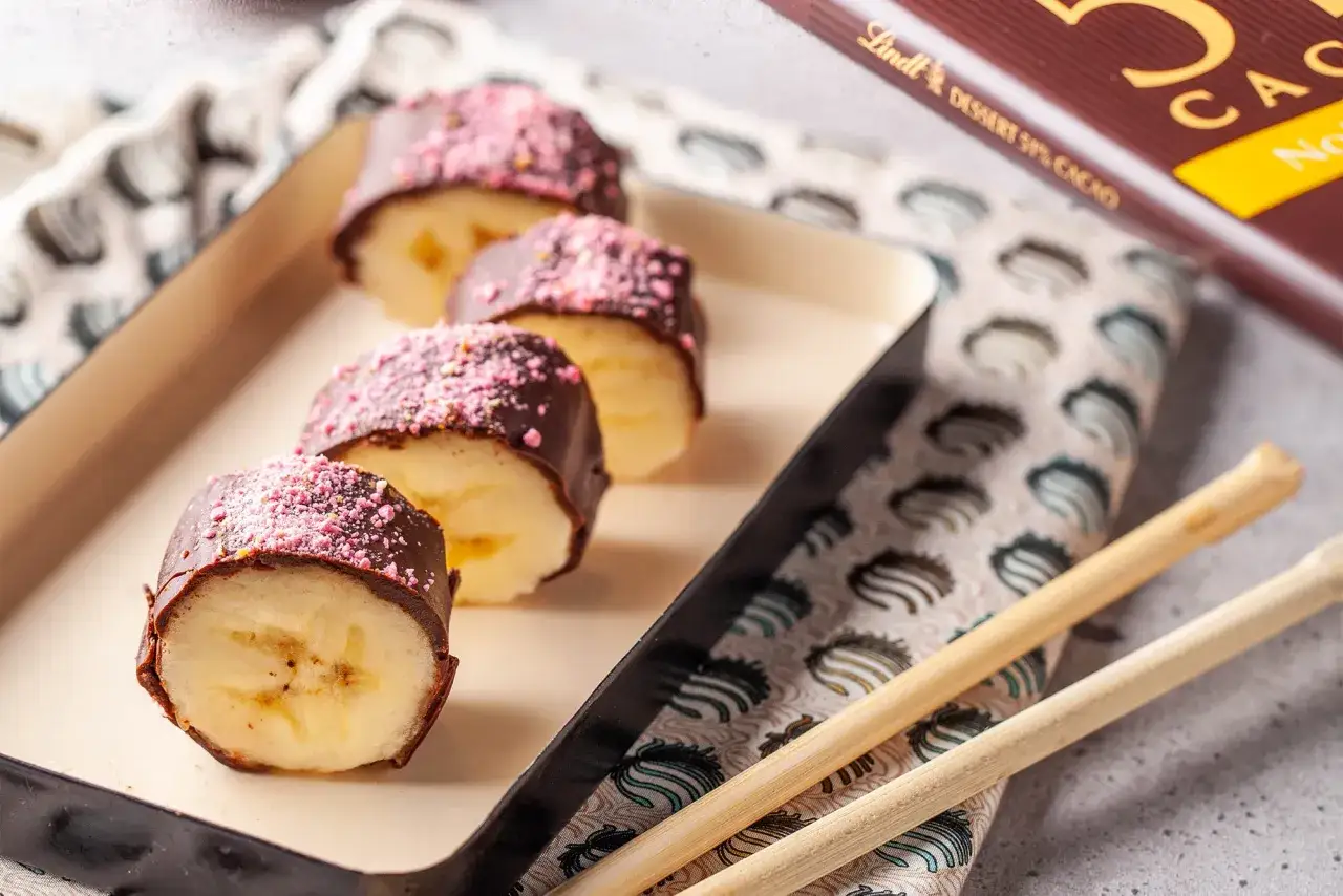 Assortiment de desserts banane chocolat