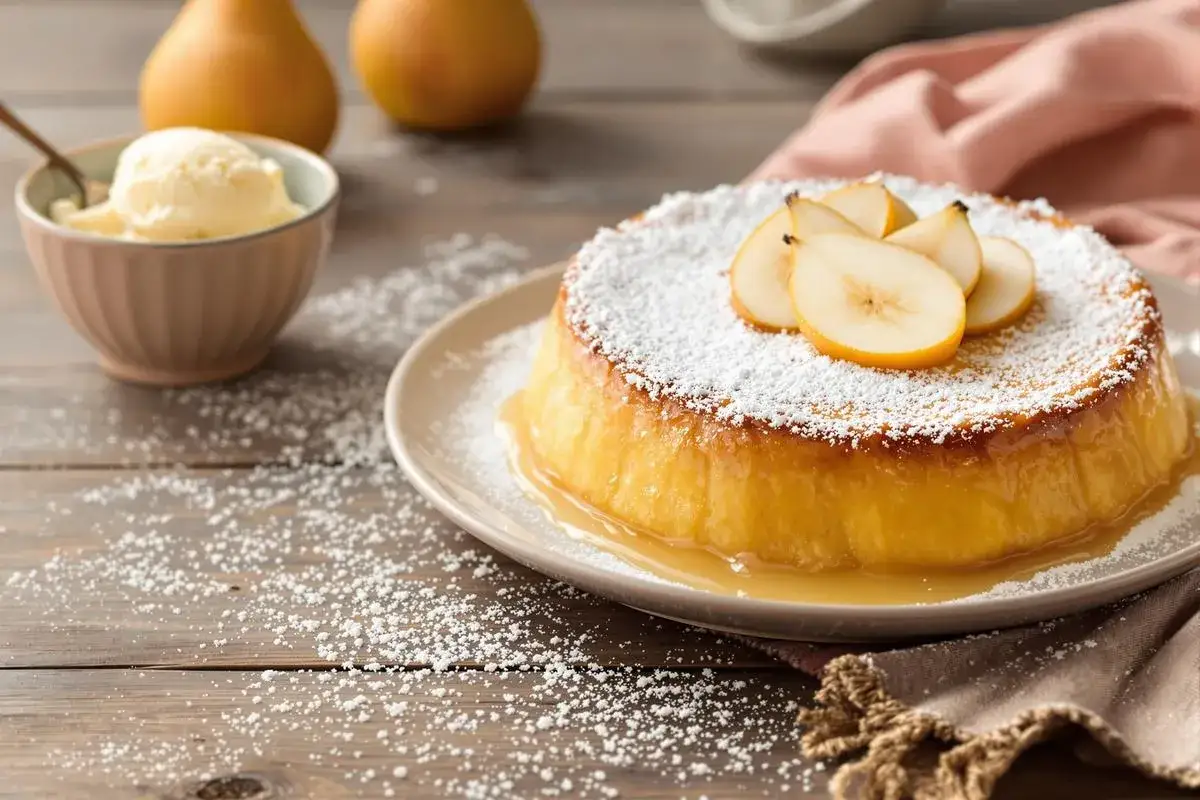 Fondant poire chocolat c&oelig;ur coulant