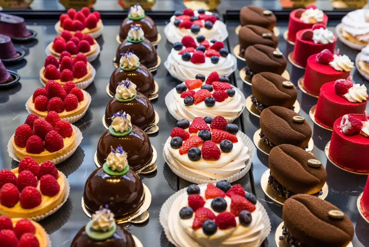 Assortiment de desserts à la crème classiques français